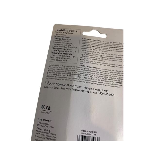 Philips Energy Saver Bulb 9w Soft White E12 Candelabra Decorative  New - Picture 9 of 9